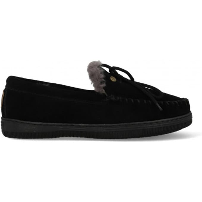 Warmbat Koala Women Suede Dames Sloffen - Zwart - Maat 36