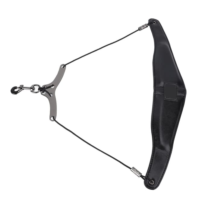Saxofoon Nekriem Lengte Verstelbaar Ergonomische Kussens Universele Saxofoonriem voor Sopraan Tenor Alto black