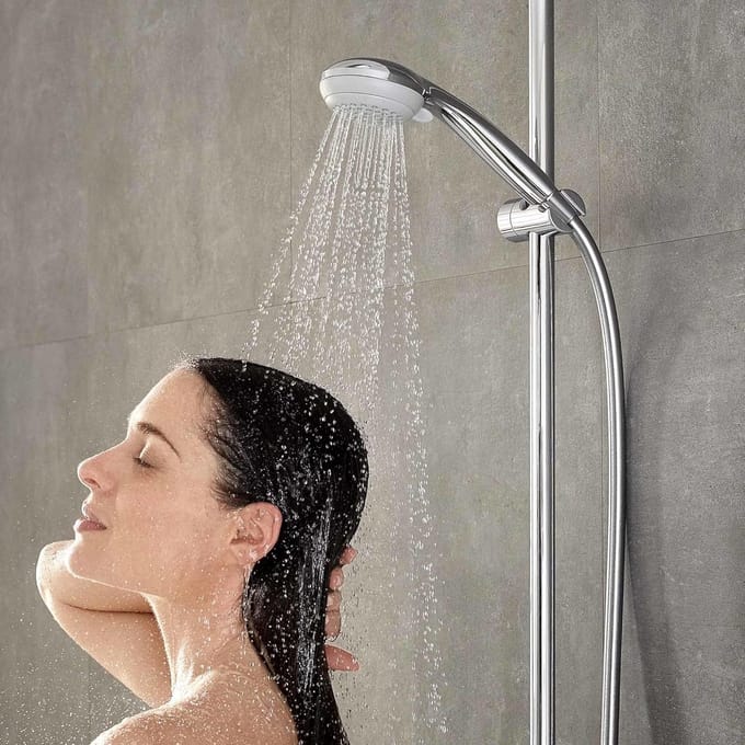 Famanu – Waterbesparende handdouche 6 l/min, compact formaat, chroom afwerking
