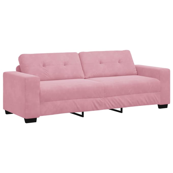 vidaXL - 3-Zits - Sofa - Roze - 220 - cm - Fluweel