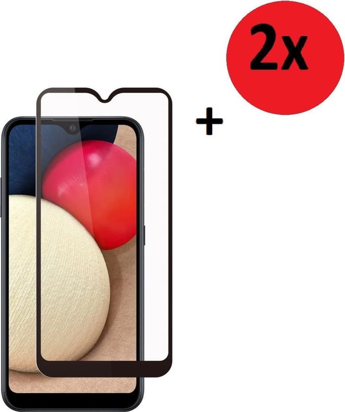Geschikt voor Samsung Galaxy A12 Screenprotector - A12 Screen Protector Bescherm Tempered Glass 2x