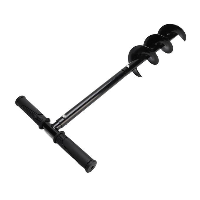 Handbediende grondboor T-vormig koudgewalst staal tuingrondboor handmatige gataardboor black