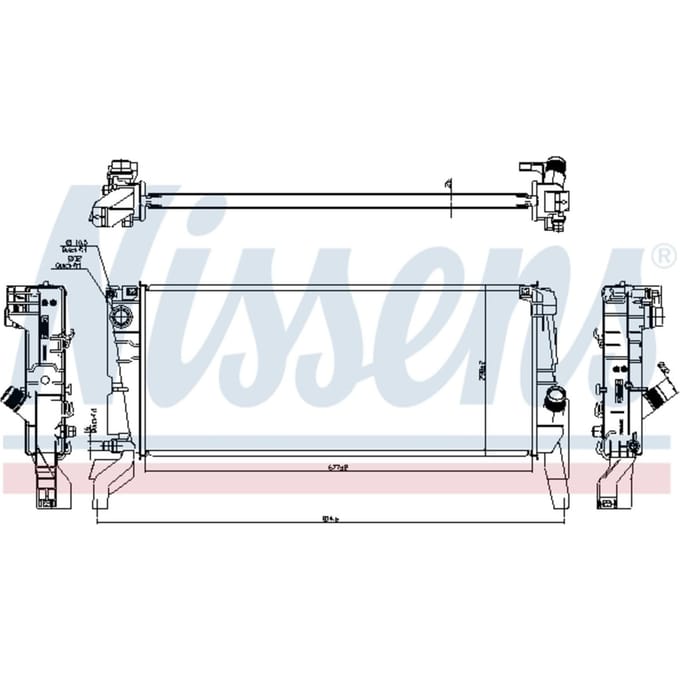 Radiator, motorkoeling NISSENS 606246