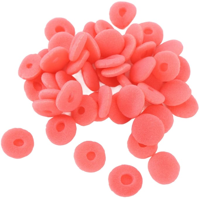 50 PIÈCES Embouts en Mousse 15mm Éponges de Rechange pour Écouteurs Coussinets Protecteurs pour MP3 MP4 rouge