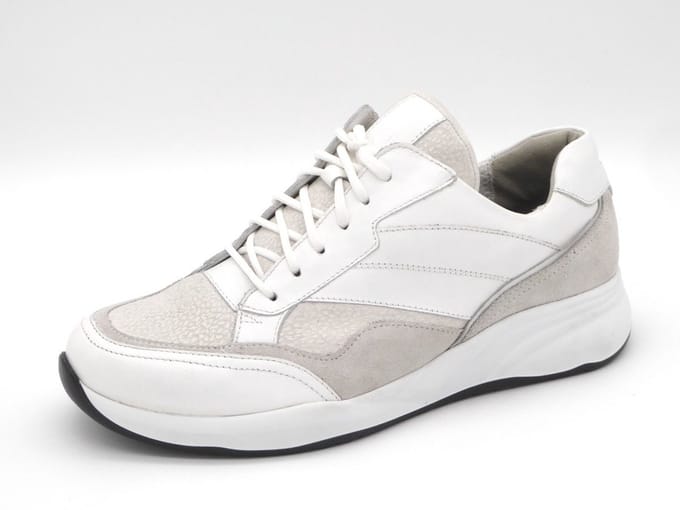Durea Dames Veterschoen - 6308-608-1662 Wit/Combi - Wijdte K - Maat 5 (38)