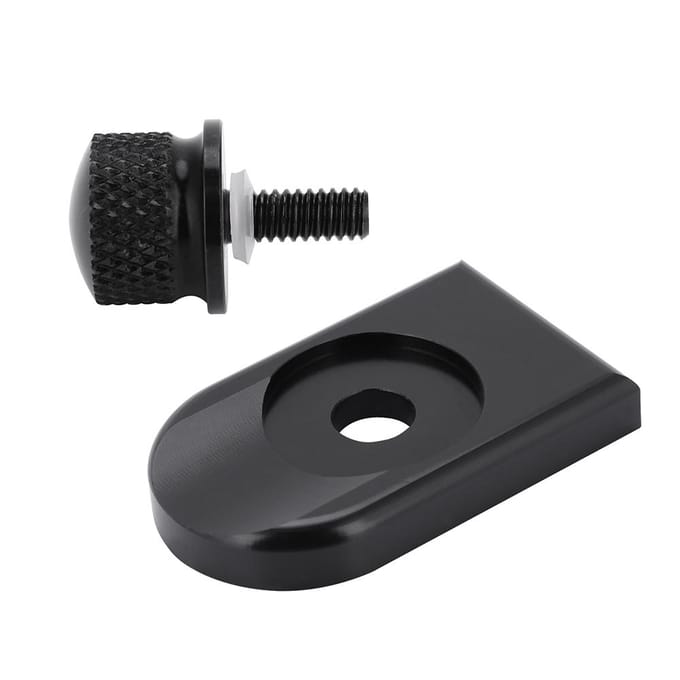 Cache de bouton de montage de vis à patte de boulon de siège de moto en aluminium pour 96 17 Silver Black black