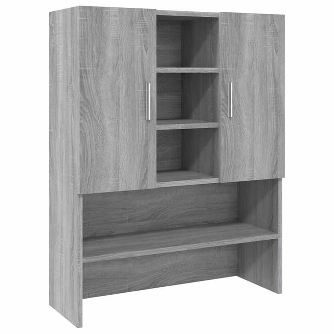 vidaXL - Wasmachinekast - 70,5x25,5x90 - cm - grijs - sonoma - eikenkleurig
