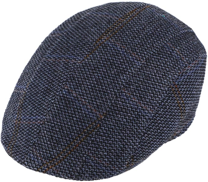 Flatcap Winter Herfst Fiebig gemeleerd blauw maat 59