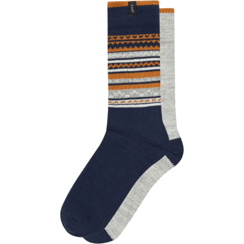 bootsokken Roger - grijs jaspis gemêleerd/stemmingsindigo - 38-42