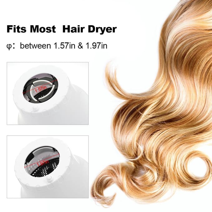 Diffuseur de sèche-cheveux Diffuseur de sèche-cheveux réglable pour cheveux bouclés ou ondulés noir