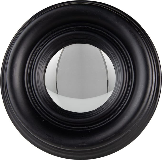 Clayre & Eef Spiegel Ø 21 cm Zwart Hout