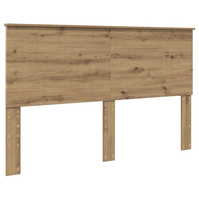vidaXL Hoofdbord Artisan Eiken Bewerkt hout