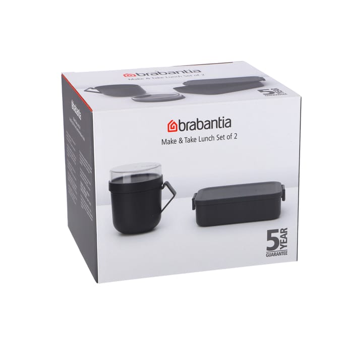 Brabantia Make & Take Lunchset - 2-delig - Kunststof - Dark Grey