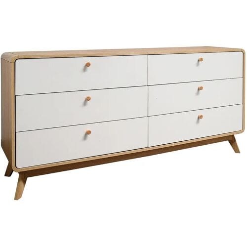 Cassie-Commode - 6-laden - Wit Eikenlook