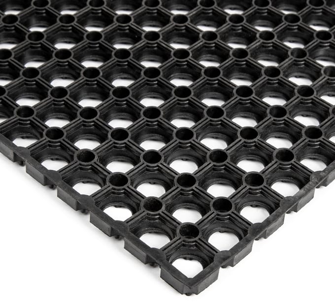 Rubbermat - Rubber ringmat - 120x80cm - Dikte 16mm - Deurmat rubber