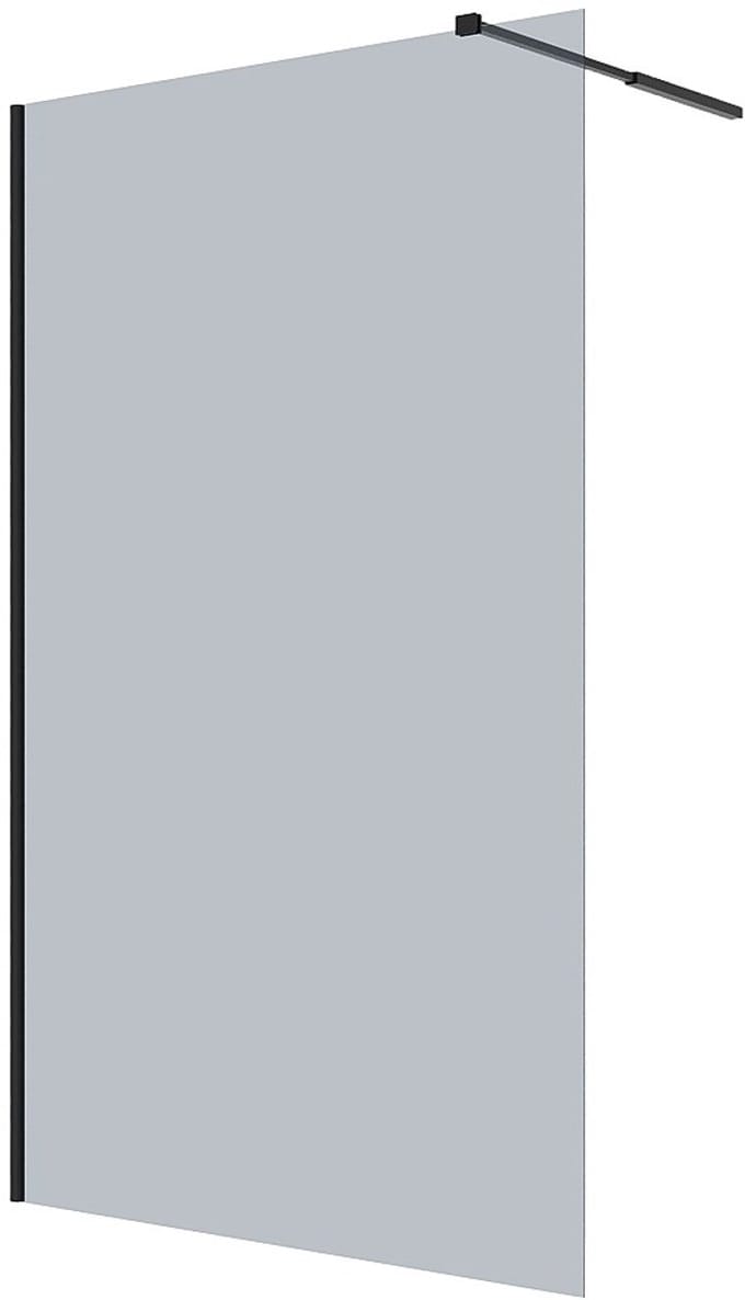 Vente-unique Inloopdouchewand MALIKA - 120 x 200 cm - Grijs gerookt glas