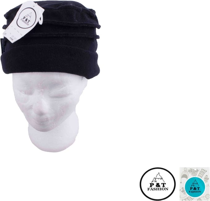 P&T Dames Hoed - Polarfleece - Zwart - 56