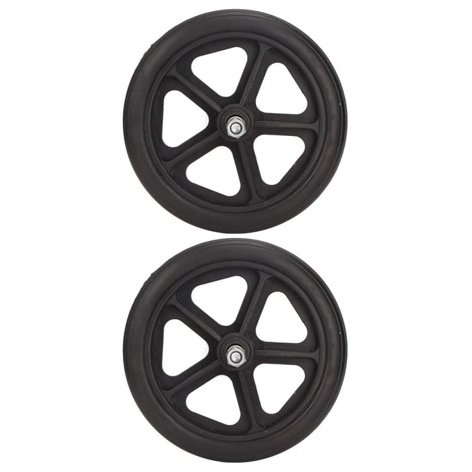 2 Stuks Rolstoelwiel 6.5in Rubber Geluidsarm Looprek Zwenkwiel Vervangingsonderdeel voor Rollator