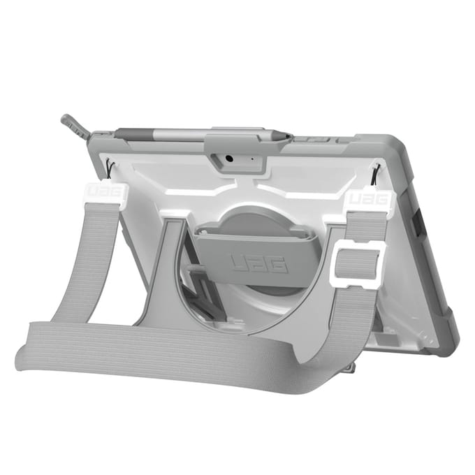 UAG Plasma Healthcare backcover met strap en schouderband voor de Microsoft Surface Go / Go 2 / Go 3 / Go 4 - Wit / Grijs
