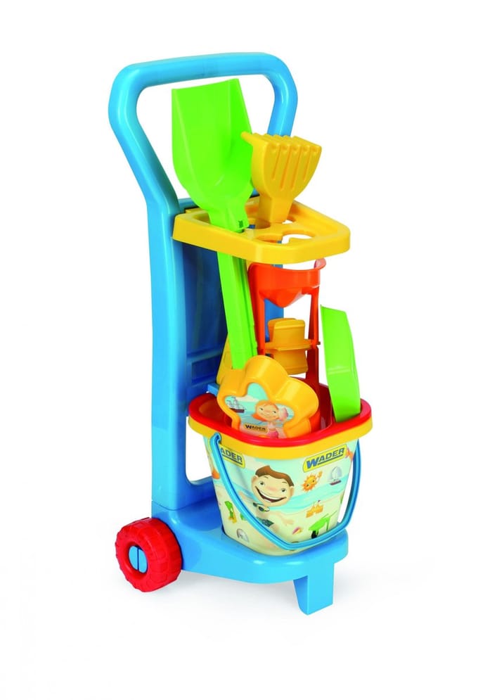 Wader Strandset Met Kar 60 Cm Rood 7-delig