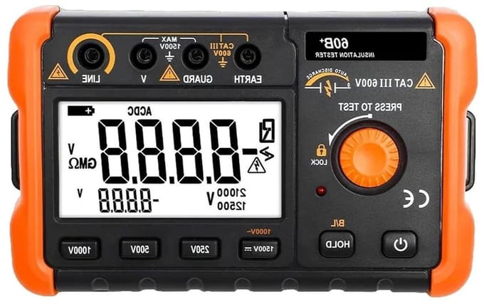 Weerstandsmeters - Isolatieweerstandstester - Elektrische tests - Hoge testspanning 1000V - 4999MΩ - One Color
