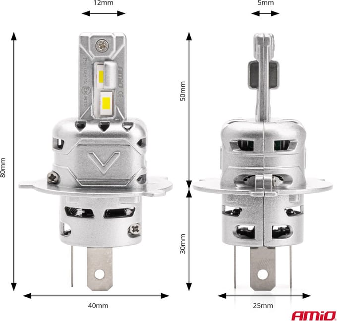 LED koplamp H4 X2 serie AMiO