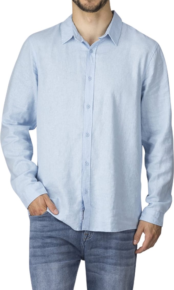 riverso Heren Overhemd RIVFabio regular fit Blauw L Volwassenen Linnen overhemd