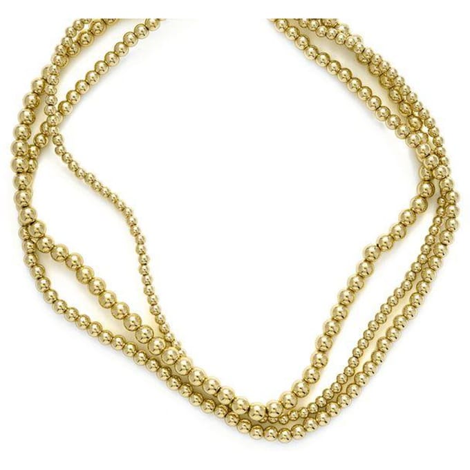 Ketting - LUXENTER - Bielzu - Afwerking 18 karaat geelgoud - Verguld metaal - Voor dames geel