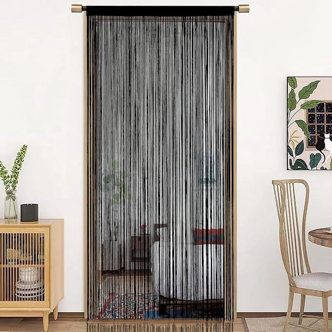Dailygoods- Deurgordijn 90x200cm - Polyester - Decoratief - Privacy - Stringgordijn - Geschikt voor vensters