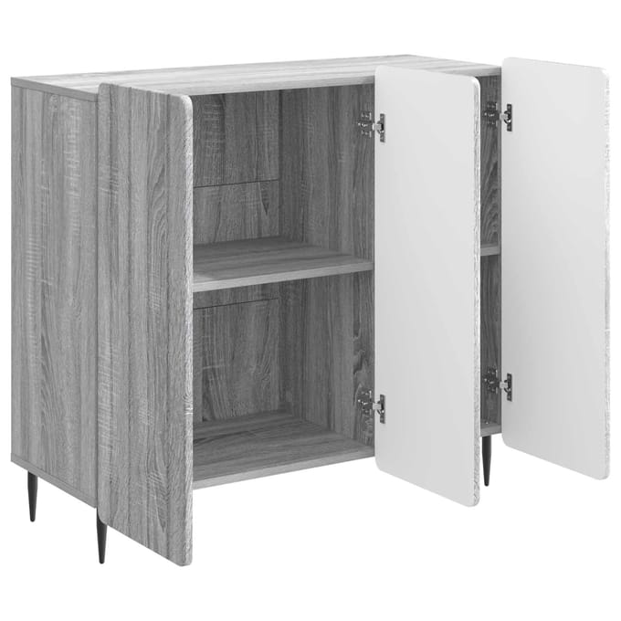 vidaXL - Dressoir - Grijs - sonoma - 89 - x - 34,5 - x - 82 - cm - Bewerkt - hout