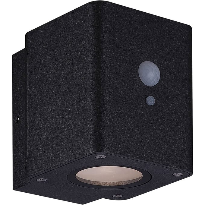 Megatron Loky LED-zonne-wandlamp, sensor, hoekig
