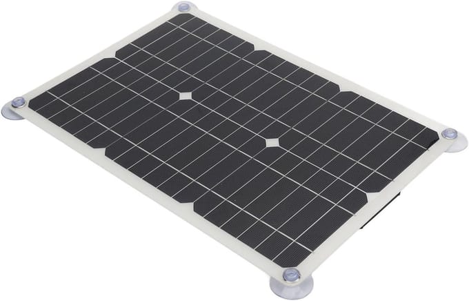 Zonnepaneel - Oplader Batterij - Voertuigen Onderhoud - Monokristallijn Efficiënt - 100W Draagbaar