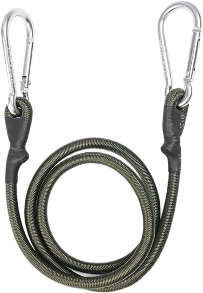 Elastisch Touw - Spanband Bungee - Bagage Vastzetten - Met Karabijnhaak - 93 cm - Groen