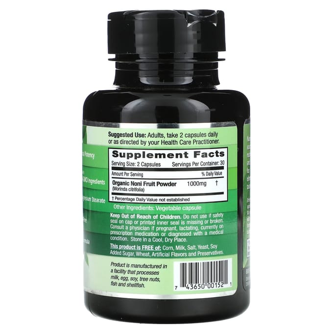 Emerald Laboratories, Noni Fruit, 1000 mg, 60 vegetarische capsules (500 mg per capsule)