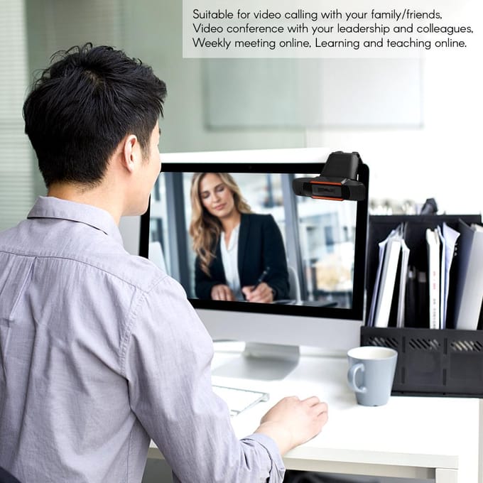 FHD 1080P Webcam Conferentiecamera HD Video Webcam Clip-on Camera Ingebouwde microfoon voor laptop-notebook zwart