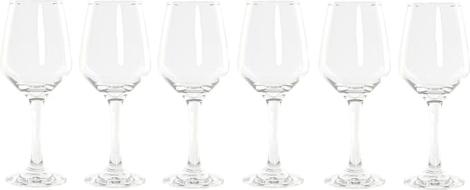 ITEM Wijnglazen - 6x - 320 ml - helder glas - vaatwasbestendig - elegant design