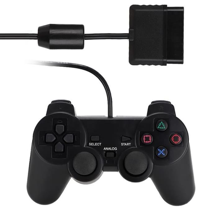 Manette de jeu - ZJCHAO - PS2 - Filaire - Ergonomique - Vibration intégrée