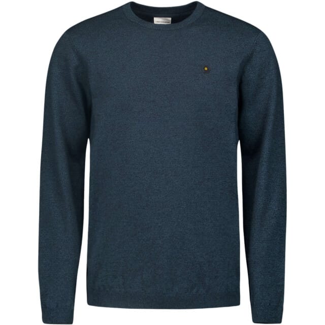 No Excess Pullover crewneck 2 coloured melang navy