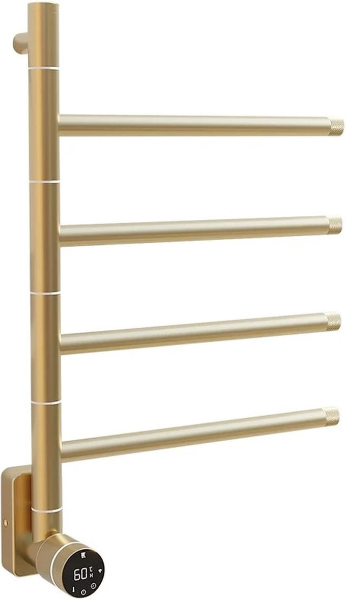 Quality Heating Elektrische handdoek radiator gold met thermostaat