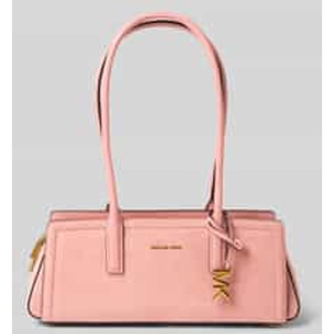 Handtas in leer met labelapplicatie model 'LAILA'