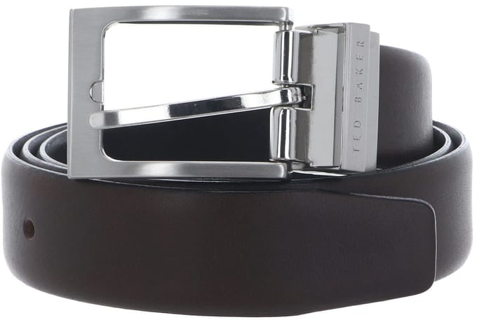 Ted Baker riem Karmer Reversible Leather Belt W90 Brn-Choc donkerbruin zwart