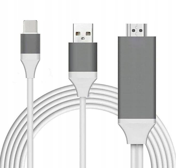 Zenwire ZC-5 Lightning naar HDMI Kabel - Full HD - USB Voeding - 2 m