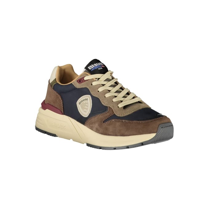 Blauer Blau Polyurethaan Heren Sneaker