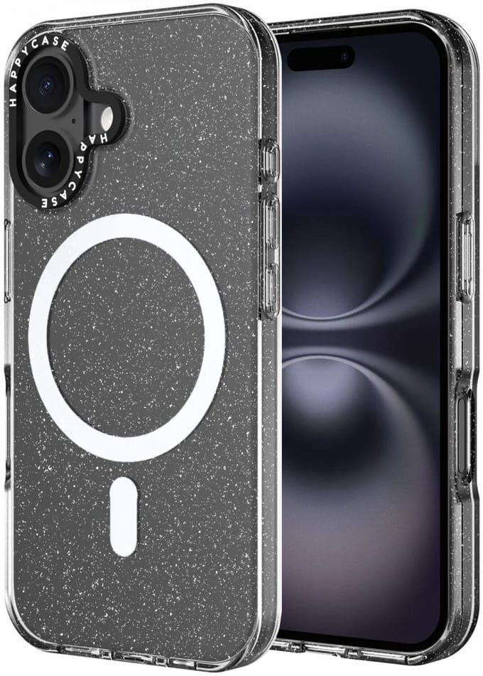 HappyCase Joy Hoesje | Geschikt voor Apple iPhone 16 | Compatibel met MagSafe | Back Cover | Sparkle Glitter