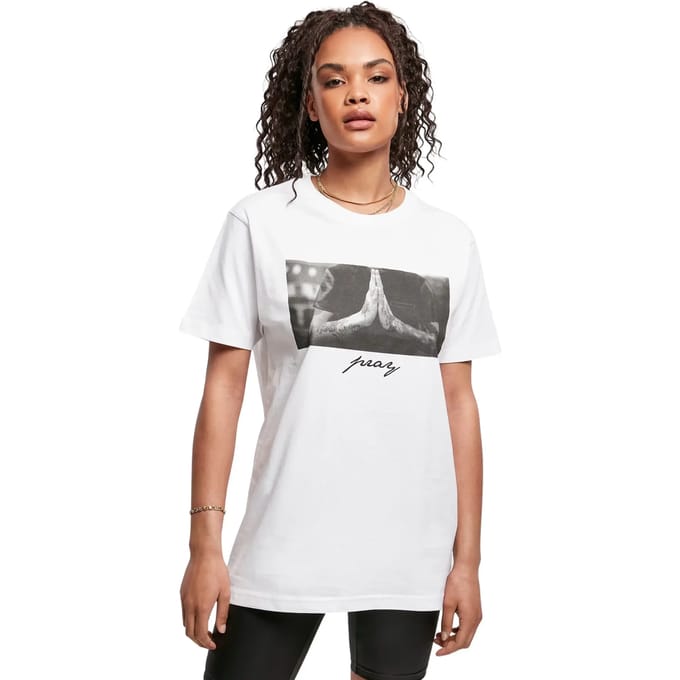 Mister Tee - Pray Dames T-shirt - 3XL - Wit