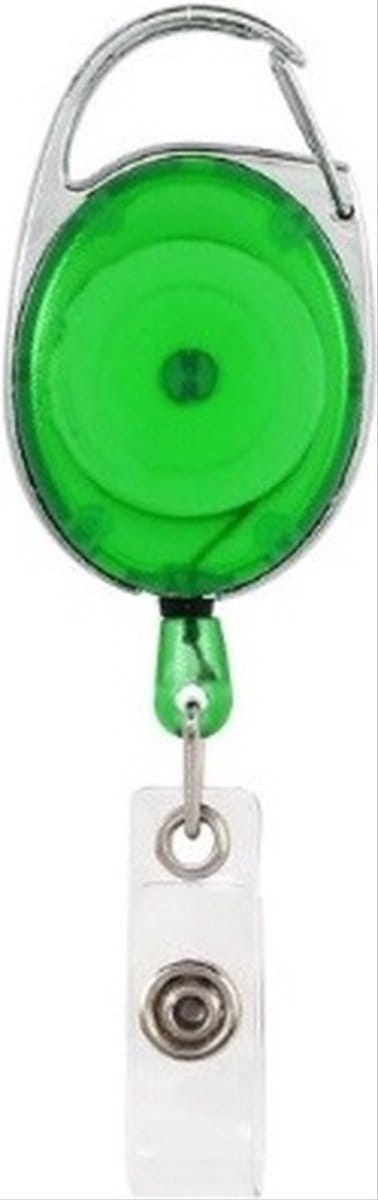 *** Groene Badgehouder met Clip - Trekkoord Werkpas - Skipas - van Heble® ***