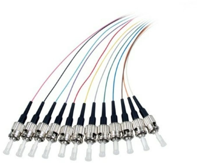 Danicom OM4 glasvezel pigtail gekleurde set ST - 12 stuks