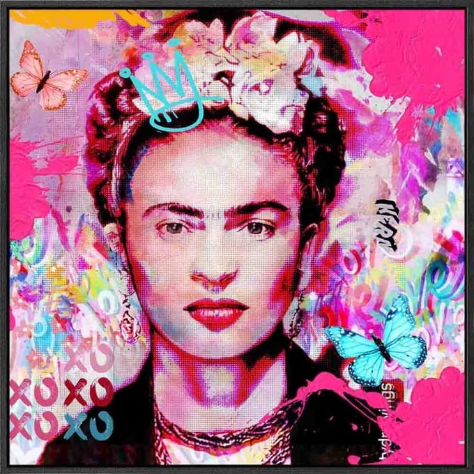 Schilderij popart Frida Kahlo