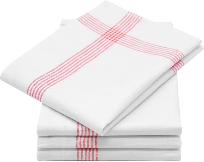 Katoenen theedoeken - set van 4 - 50x70 cm - 100% linnen