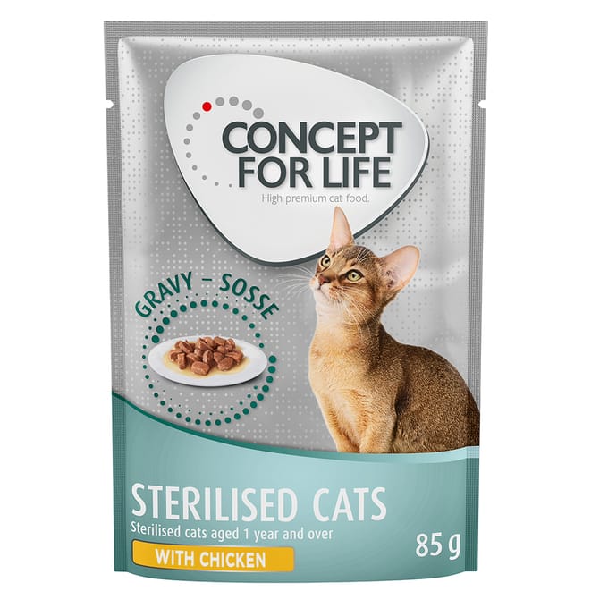 Concept for Life Sterilised Cats met Kip - in Saus  - 85 g